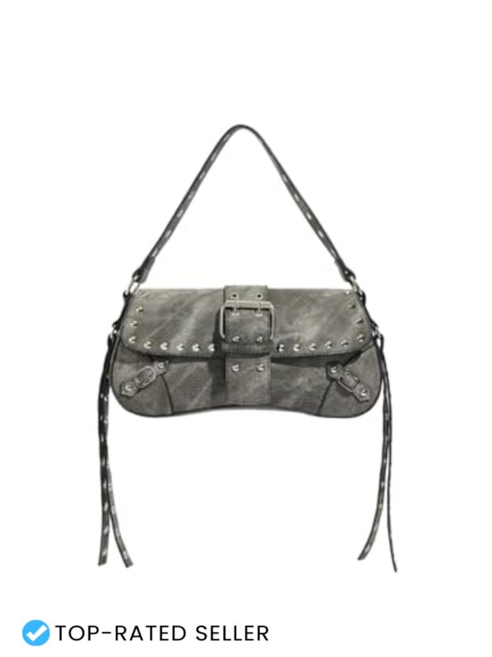 Verdusa Women's Y2K Mini Studded Faux Leather Shoulder Bag Goth Punk Purse |